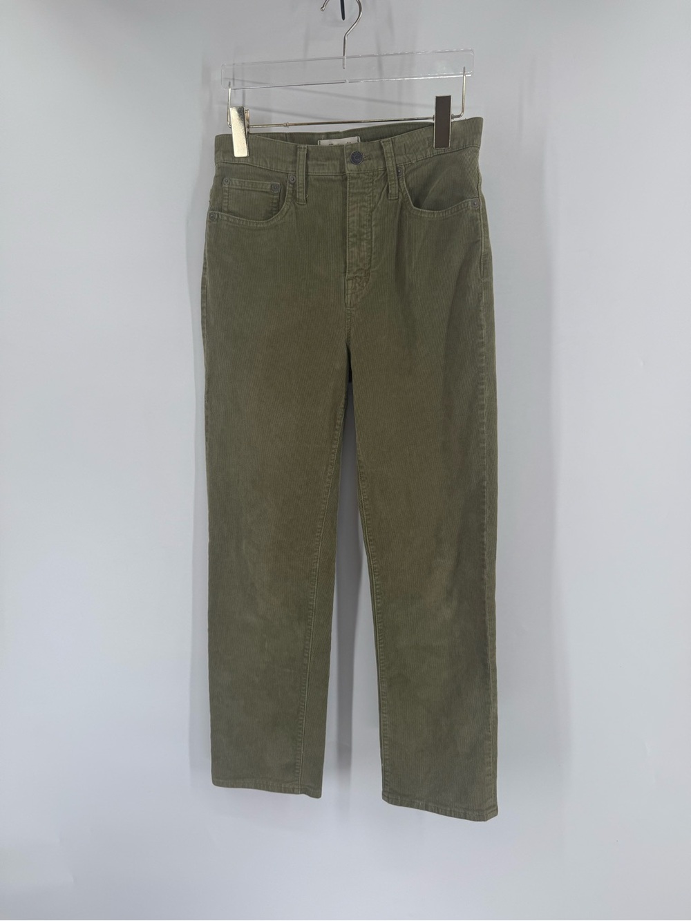 Madewell‎ classic straight Jean green corduroy 
Full length pants size 26